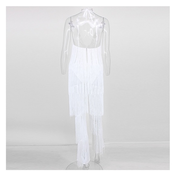 🎉Host Pick🎉 NEW! White Fringe Jumpsuit - Picture 5 of 8